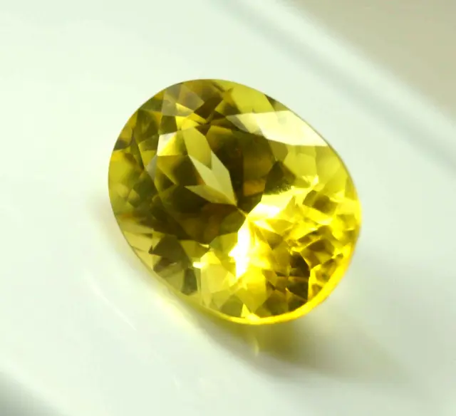 AAA 9.15 CT Natural Yellow Sapphire Oval Cut Faceted Loose Certified Gemstone