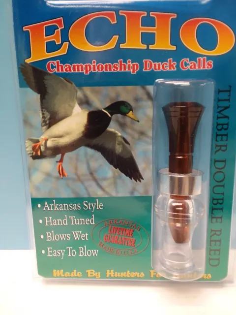 Echo - Timber Double Reed Molded Poly Duck Call - Bourbon & Water - TBWD - New