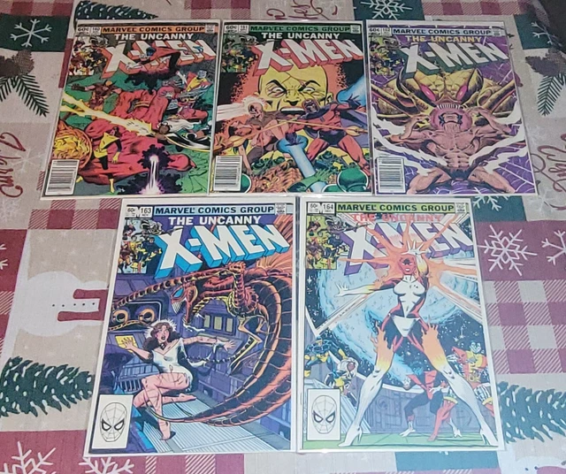 Uncanny X-Men #160, 161, 162, 163, 164 VF/NM avg.  (1982) 5 book lot. Newsstands