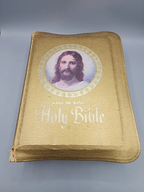 Large English Holy Bible w/Portrait-Gold