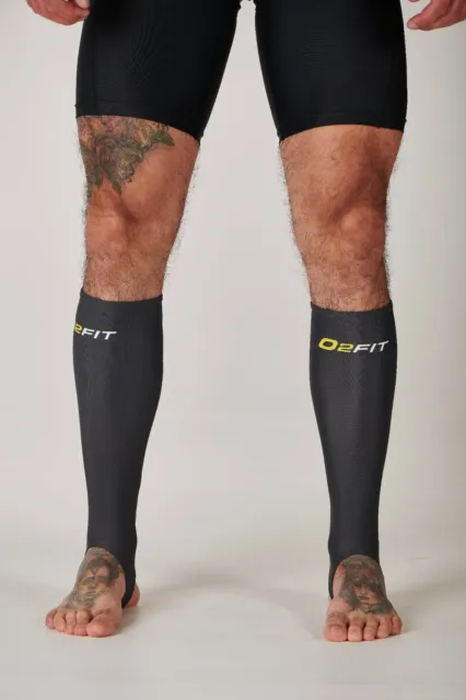 Charcoal Compression Stockings Socks Calf Tights with Stirrup Sleeves Skin Mens