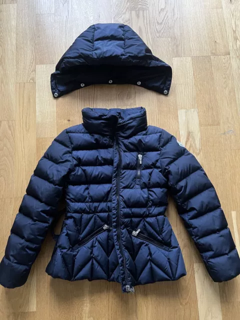 Moncler Cappotto tampone con piumino maggiore blu per ragazze 2