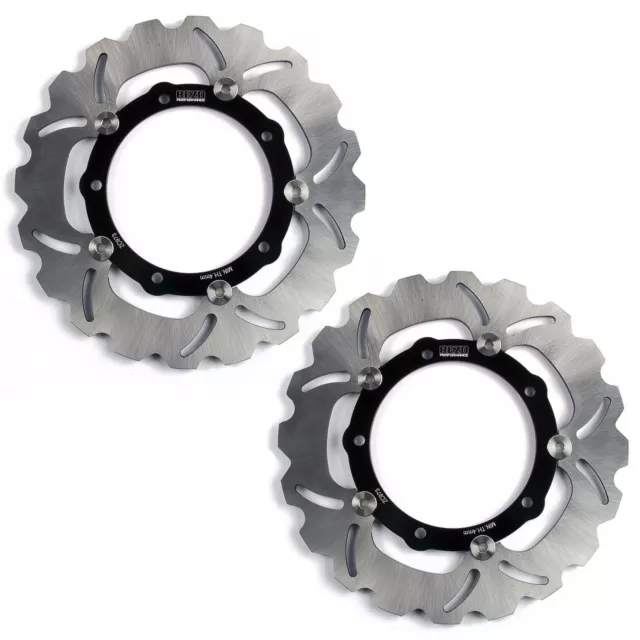 Rezo Wavy Front Brake 2x Discs / Pair for Yamaha MT-07 14-16