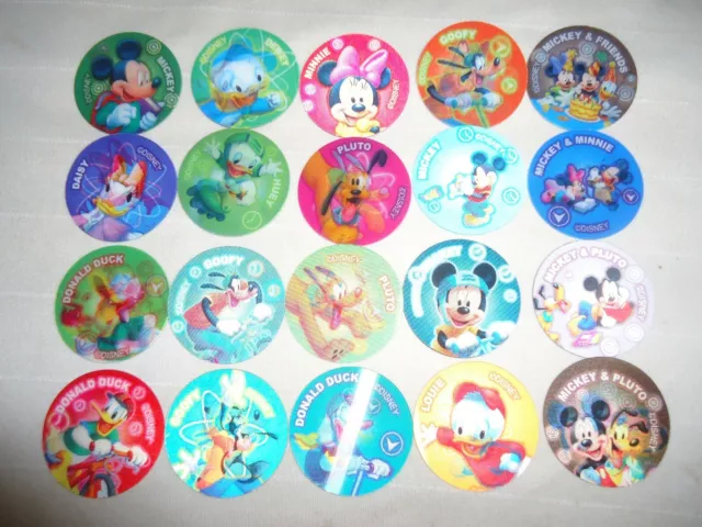 Complete Collection 20 Pogs Tazos Lenticular Disney Characters