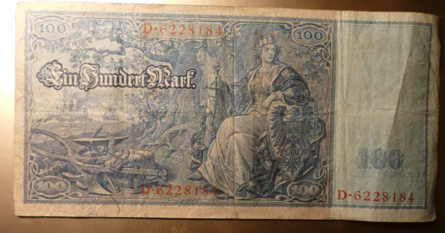 Geldschein Deutsches Reich  - 100 Mark -