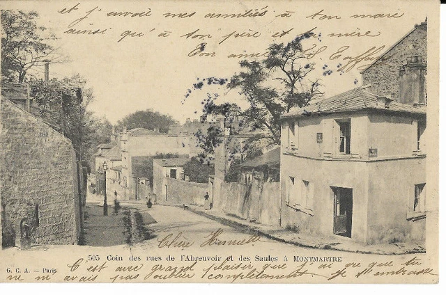 Ancienne Carte Postale Paris XVIII - Vieux Montmartre, Escalier Dans Le Maquis (vers 1900)