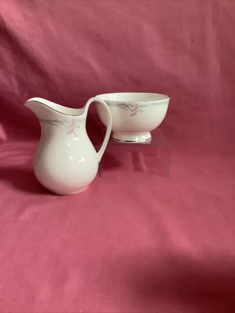 Royal Doulton Carnation Milk Jug And Sugar Bowl