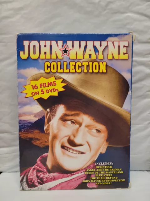 John Wayne Collection 16 Films on 5 DVDs - Discs are In Excellent Condition