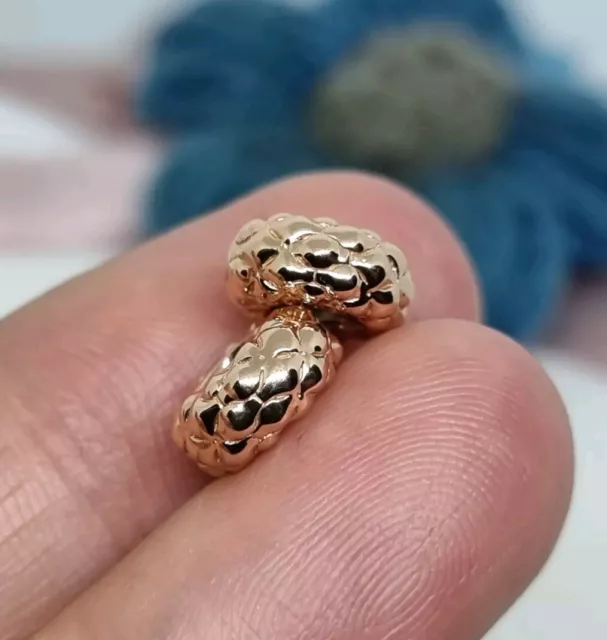 NEW GENUINE PANDORA Rose Gold Plated Studded Clip Charm X 2 ALE MET 75.00 PicClick UK