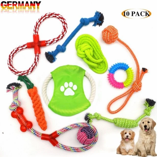 10 Stück Set Hunde Spielzeug Aus Seil Kauspielzeug Pet Dog Toy Hund Welpen Kauen