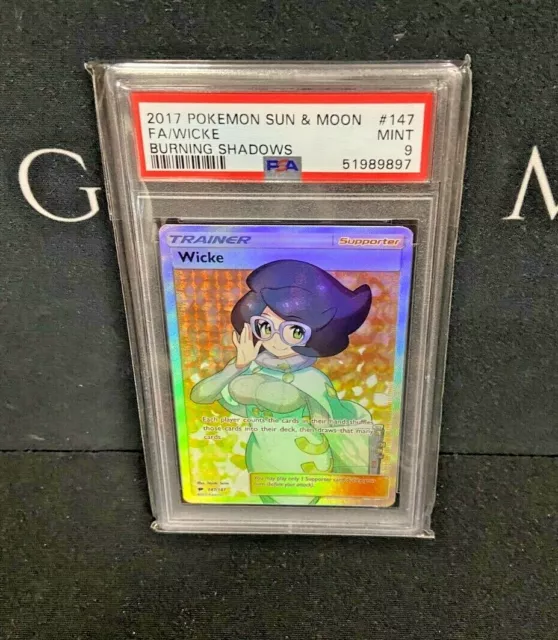 Wicke - 147/147 Brennende Schatten (Pokemon) Full Art - PSA 9-bewertete Karte