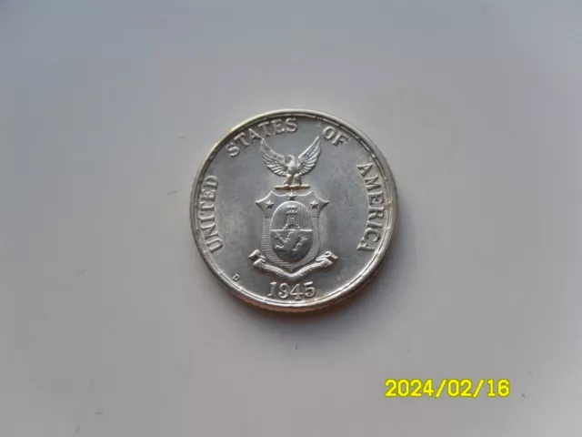 Philippines - Silver 20 Centavos 1945 2
