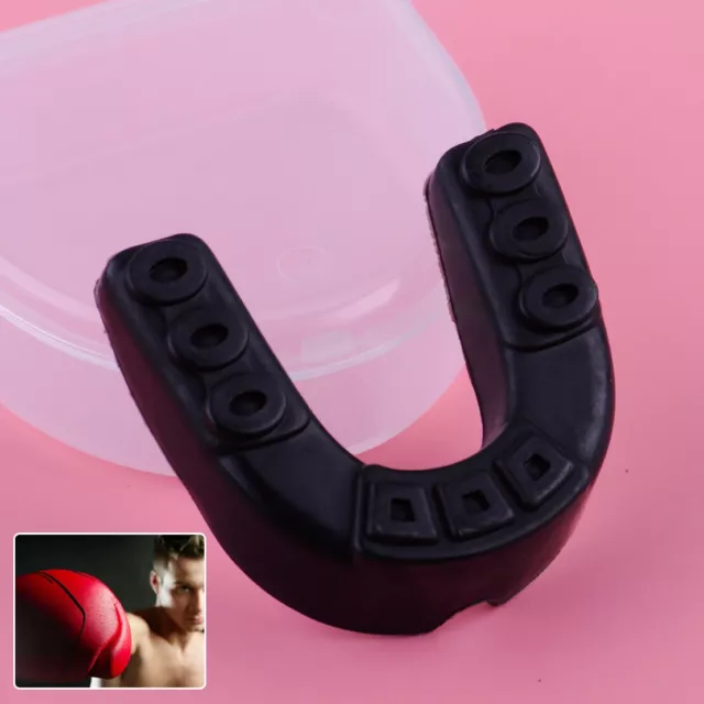 Double Gum Shield Teeth Protector Mouthguard case Gym Boxing Rugby Adult New Pop