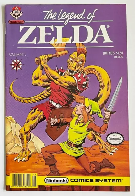 Legend of Zelda 5 Nintendo Comics System Link Early Valiant 1991 $1.50 Cover VF