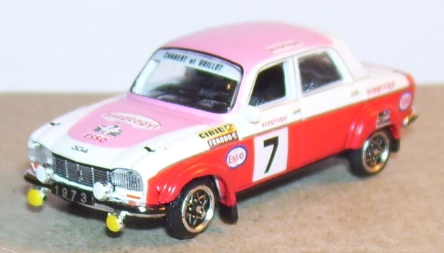Universal Hobbies Uh =Norev Metal Ho 1/87 Peugeot 304 Sls Tour Corse 1973 Rallye