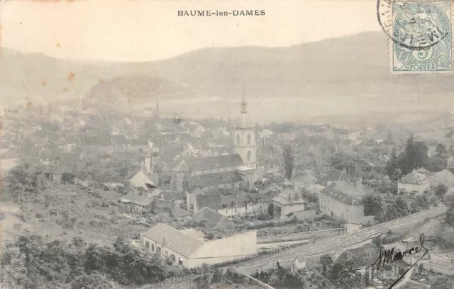 BAUME-les-DAMES - vue générale - l'église