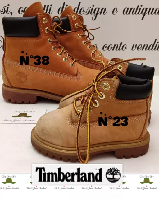 TIMBERLAND BOOTS STIVALE 6-INCH SCARPONI POLACCHINI CLASSICI PELLE n° 38 UNISEX