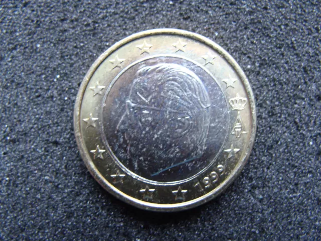 1 EURO Kursmünze Belgien 1999, unzirkuliert aus Münzrolle, keine Umlaufmünze