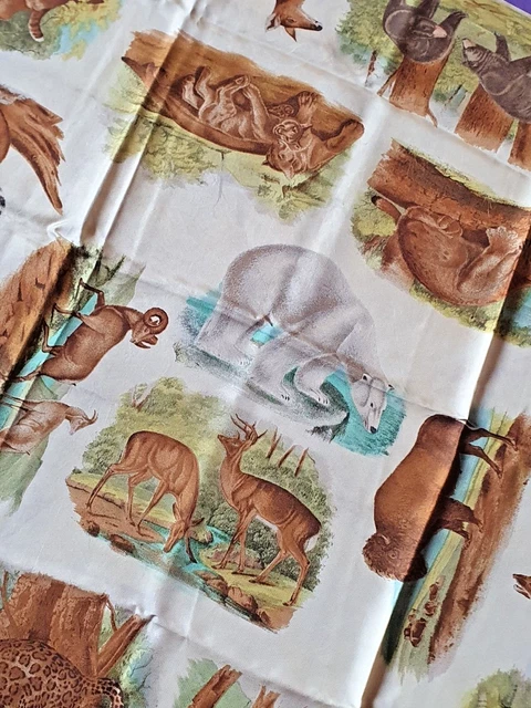 GUCCI Safari foulard,scarf,schal, 100% seta,silk, Animali, Orsi, Vtg, originale 3