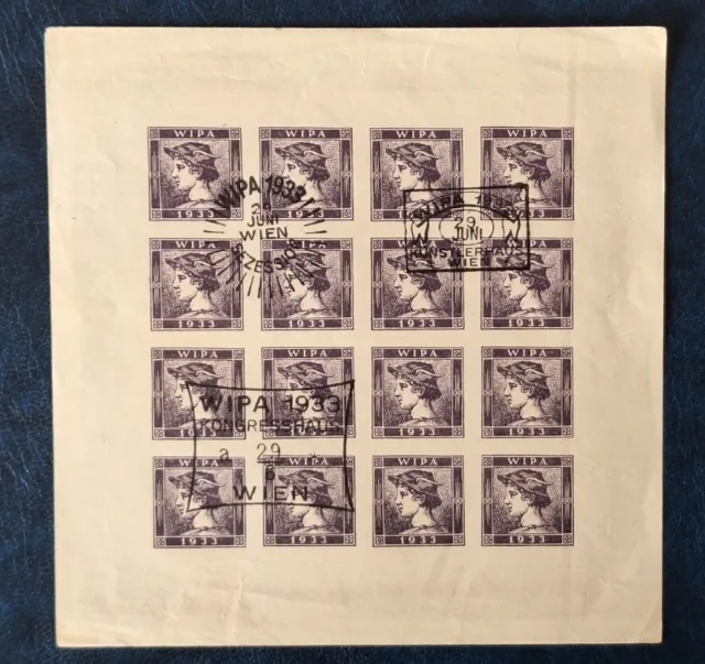 1. Republik - WIPA 1933, Nachdruck mit Genehmigung der Post, ANK N3, 3 Sstp.