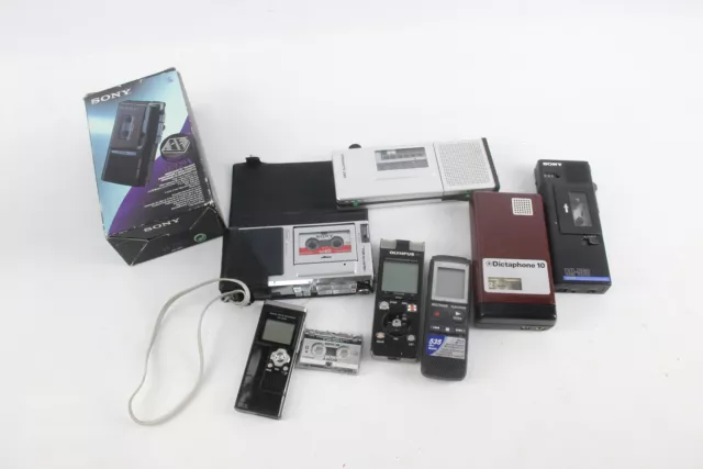 Sony Olympus Retro Vintage Modern Voice Recorder Dictaphones Untested