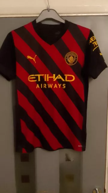 Manchester City Away Football Shirt 2022/23 Small Men's Puma