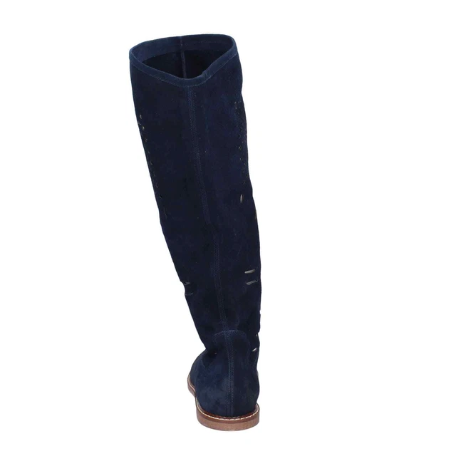Chaussures Femme GIANNI CRASTO 38 Ue Bottes Bleu en Daim EZ738-38 3