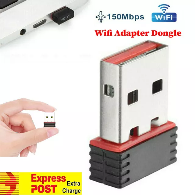 Nano USB Wireless N 802.11n Mini WiFi N Network Adaptor Dongle for PC Laptop AU