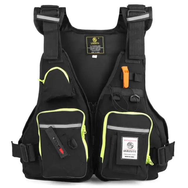 Men Professional Life Jacket Buoyancy Suit Portable Fishing Vests Multi-Pockets