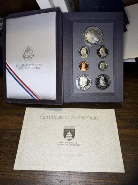 1989 US Mint Silver Prestige Proof Set! OGP & COA! Very Rare Silver Set!!