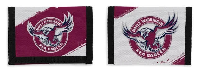 NRL Manly Sea Eagles Nylon Sports Wallet - Gift Idea - Rugby League Team