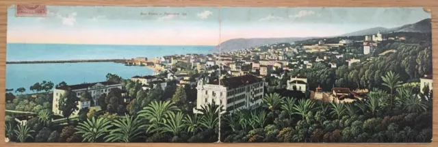 - Neuve 1908 Panorama Sanremo Carte Postale Couleurs Double Imperia