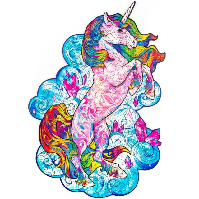Unidragon Wooden Jigsaw Puzzles "Inspiring Unicorn" Wooden Puzzles for Adults-M