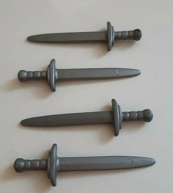 Lotto Di 5 Spade PLAYMOBIL Per Cavalieri – Ricambio Per Set 3666, 3667 E Simili
