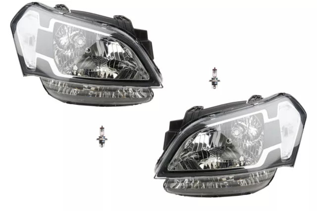 Set Faros Halógeno Apto para Kia Soul 02/ 09-10/ 11 M. H4 Como Izquierda Derecha