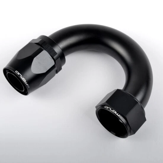 Arlows Alu Fitting Dash 16 - 180° - ( Schwarz, 1 5/16 - 12 UNF )