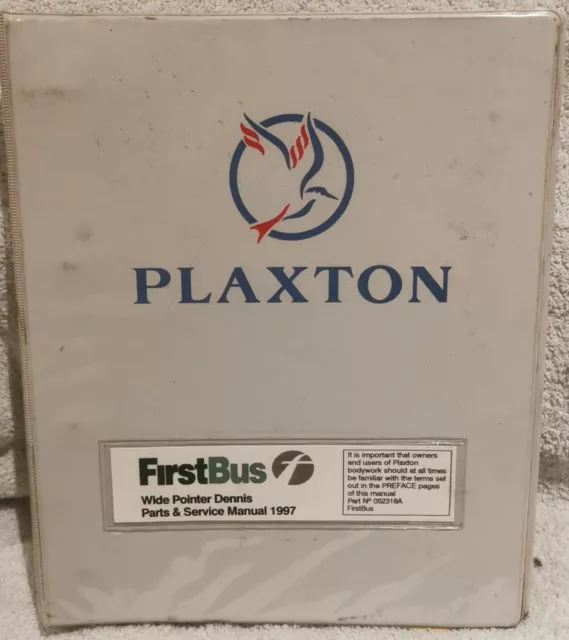 Plaxton Pointer Parts & Service Manual Wide Body 1997