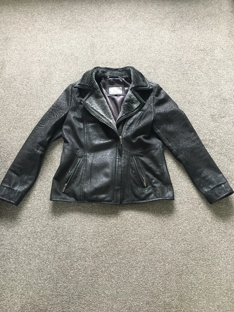 VESTE NUBUCK FEMME Lakeland Lorton taille 12 noir marron EUR 58 05