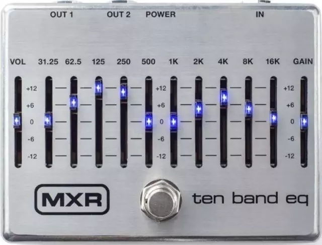 MXR M108S Ten Band EQ Pedal, Silver