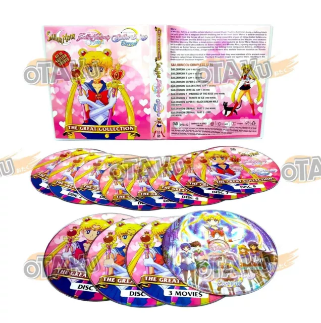 Sailor Moon Complete Collection - Dvd (1-239 Episodes + 5 Movies) Ship From Us