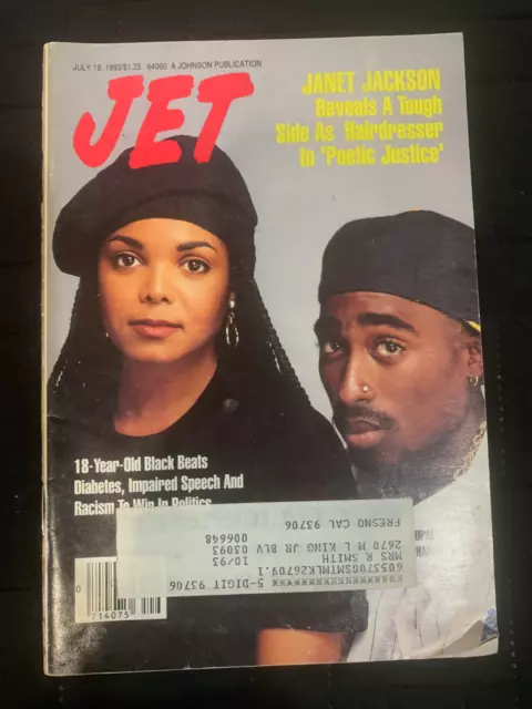 Jet Magazine - July 19, 1993-Janet Jackson and Tupac Shakur - Poetic Justice