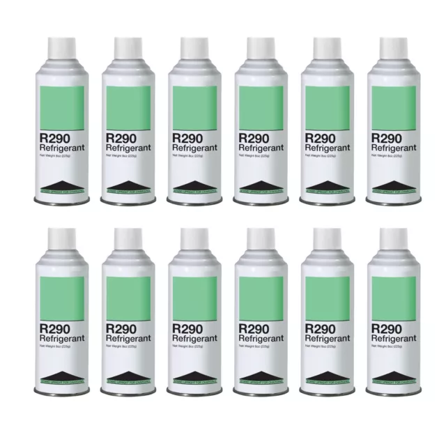 Leak Saver Refrigerant R290 - Upright Liquid Charging Self-Sealing Can - 12 Pack