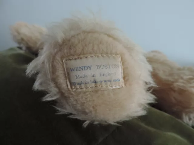 Vintage Wendy Boston Old Teddy Bear  With Label/1960s/18 Inches/46cm/Honey Beige 2