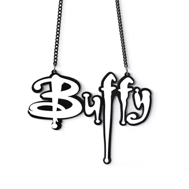 Buffy The Vampire Slayer Logo on 56cm chain Necklace Buffyverse Gift Halloween