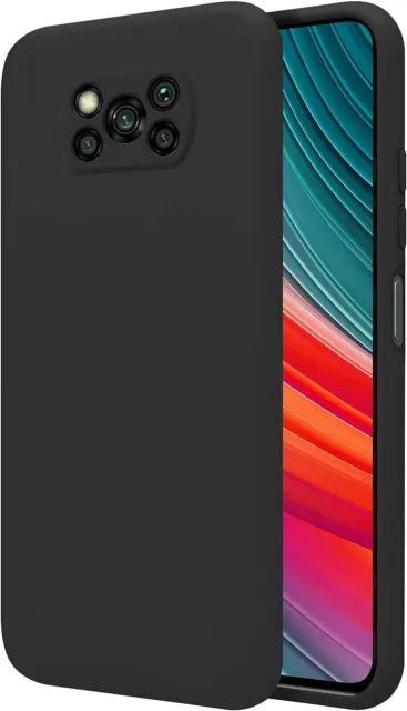 Funda Xiaomi Poco X3 4G Carcasa Gel TPU Silicona PTG + Protector Pantalla Negro