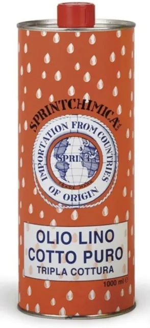 OLIO DI LINO COTTO IMPREGNANTE PROTETTIVO PER LEGNO RESTAURO FINITURA MOBILI 5Lt