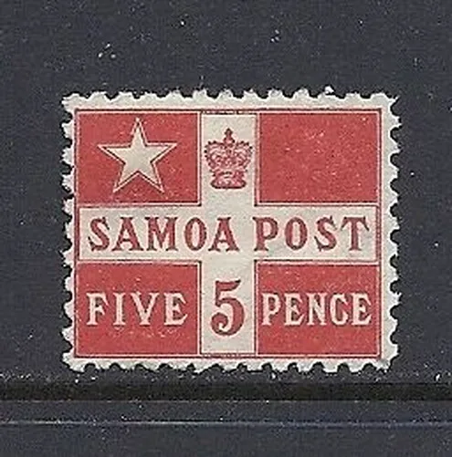 Samoa 1895 Flagge Sc 33a Perf 11 F/VF MH Beschreibung Lesen