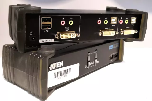 Switch KVMP Aten DVI CS1762A 2 porte switch USB 2.0 DVI KVM + cavo senza alimentatore 3