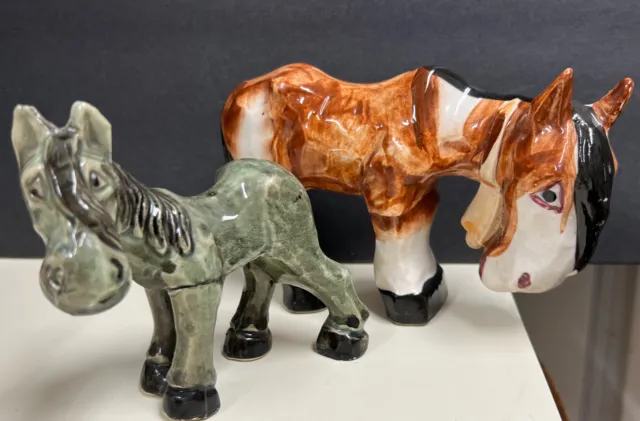 Made in Occupied Japan Plow Horse Figurine (2)