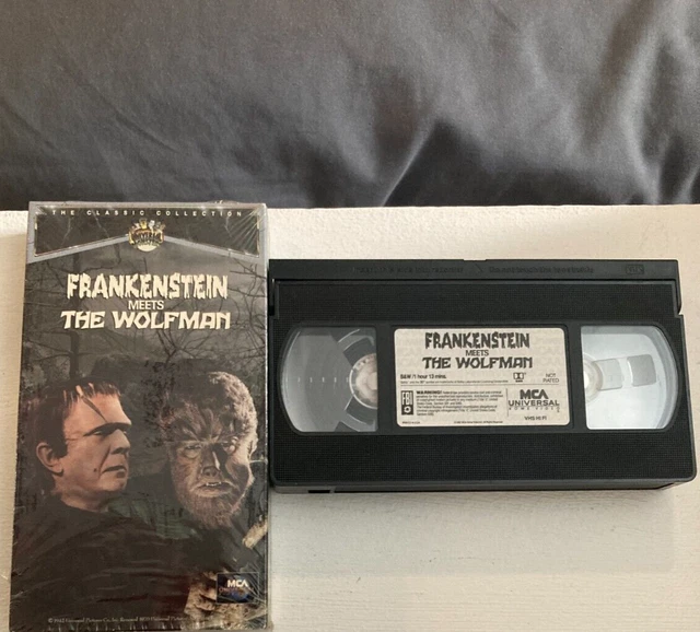 FRANKENSTEIN MEETS THE Wolfman VHS Universal Monsters WITH SHRINKWRAP 